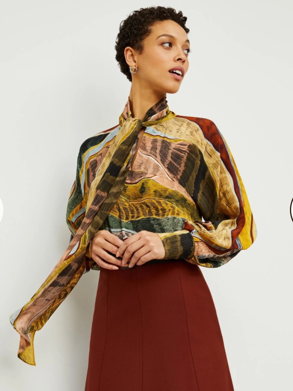 M.M.Lafleur Fiona Top in Desert Silk XS